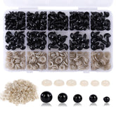 Vanblue safety eyes 6-12mm front view for secure plush toy assembly.