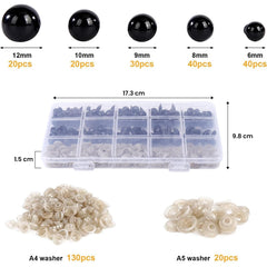 Vanblue safety eyes washers included for reliable fastening to amigurumi.