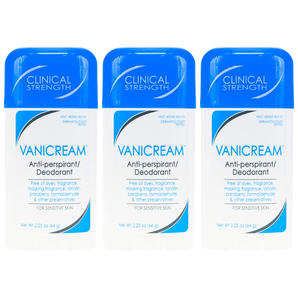 Vanicream Anti-Perspirant front view showing fragrance-free formula for sensitive skin