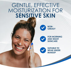 Texture on hand shows lightweight, non-greasy hydration from Vanicream