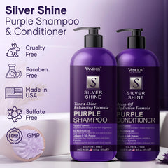 VanidoX purple conditioner tube highlighting moisturizing, color-safe care.
