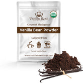 Vanilla Bean Kings vanilla powder jar highlights pure Madagascar aroma for baking.