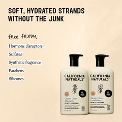 Vanilla Bloom Conditioner rinse application showing detangling and shine.