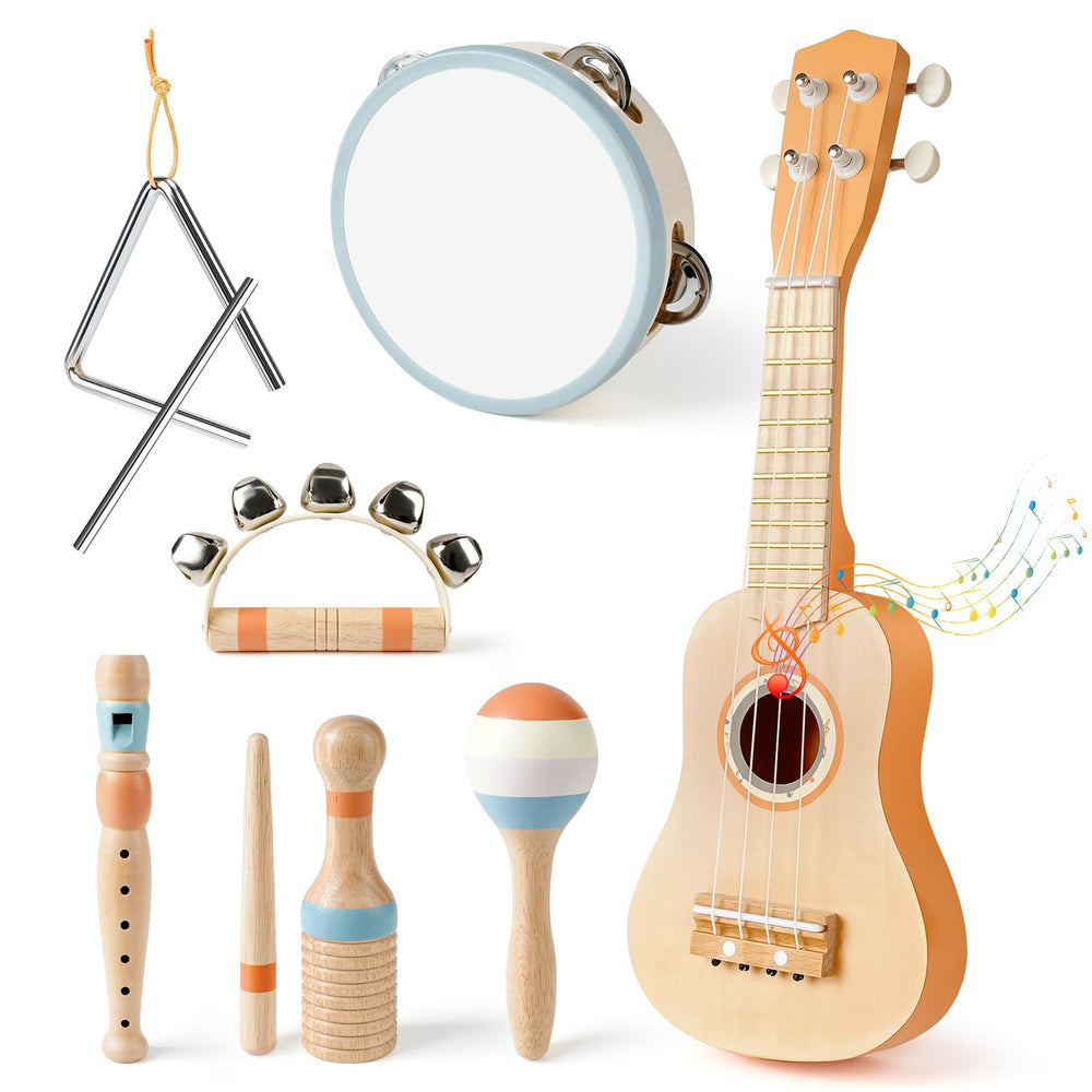 Vanplay Kids Guitar Set ukulele close-up showing kid-friendly strings for beginners