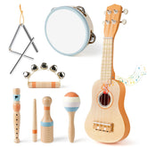 Vanplay Kids Guitar Set ukulele close-up showing kid-friendly strings for beginners