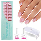 Vansiho pink deep french nail kit cover showing 3-in-1 gel tips for DIY nails