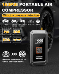VANXIPOW M1 digital LCD display shows power and pressure data