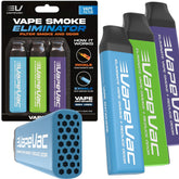 Vape Vac pocket-size filter in use for on-the-go freshness.