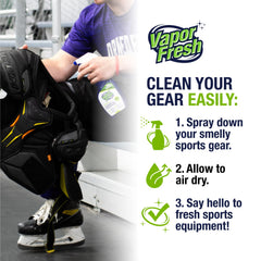 Vapor Fresh helmet cleaning to remove sweat odors