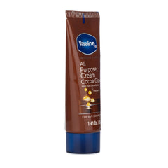 Close-up of Vaseline Cocoa Glow texture showing cocoa butter benefits.