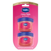 Vaseline Lip Therapy Rosy Lips Mini packaging showcases portable lip care for on-the-go moisture.