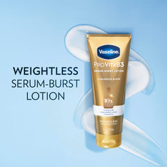 Vaseline Niacinamide Serum Burst Application distributes a quick, light spread