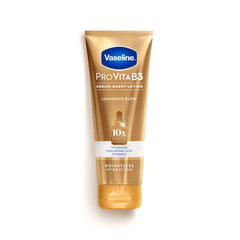 Vaseline Pro VitaB3 Serum Burst Bottle shows lightweight hydration for daily glow