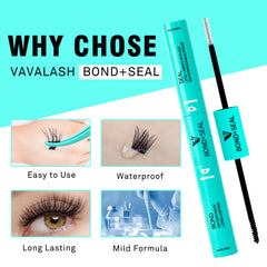VAVALASH application close-up showing easy DIY lash bonding.