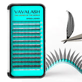VAVALASH premade anime chunk lashes on a tray for fast, precise application.