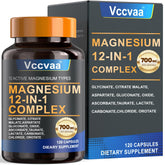 Vccvaa Magnesium Complex bottle front view showing 12 forms for daily wellness support