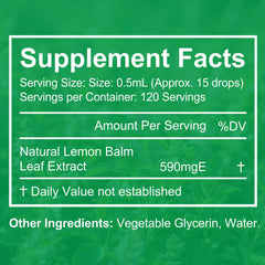 Vceeoy Lemon Balm drops mixed with beverage for easy consumption