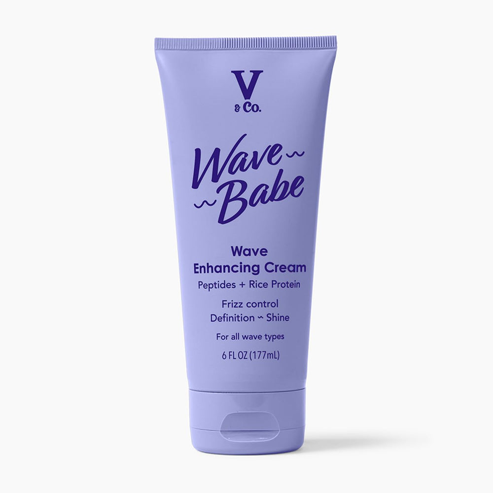 V&Co Wave Babe bottle front view demonstrates defined waves.