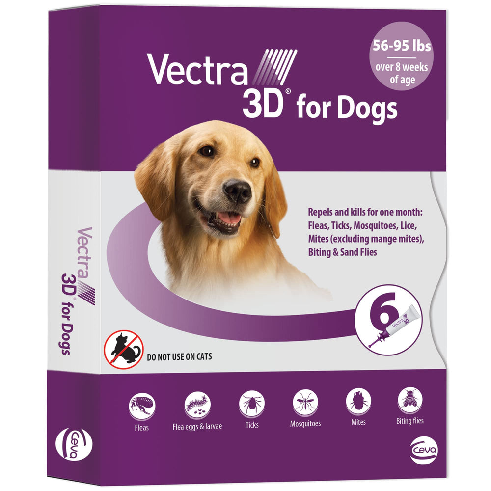 Vectra 3D large dog application on the neck showing quick protection