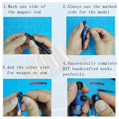 Vectysmag magnetic wand pickup action demonstrates easy retrieval of tiny parts.