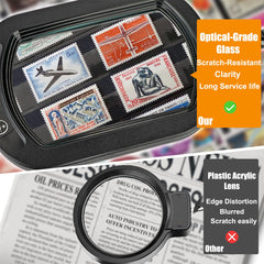 Veemagni magnifier light on demonstrates bright, adjustable illumination for crafts and reading