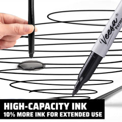VEESA markers feature secure caps for long-term storage and reliable performance.