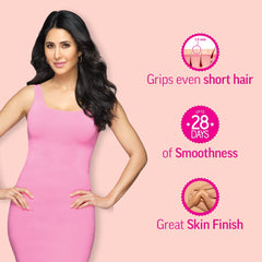 Veet waxing kit pre-coated strips ready for mess-free waxing.