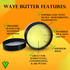 Veeta Superior Wave Butter texture close-up highlighting smooth non-greasy feel