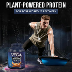 Vega Sport Chocolate powder ready to mix into a smooth shake.