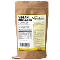 Vegan Vitality vegan collagen bottle front for daily plant-based care