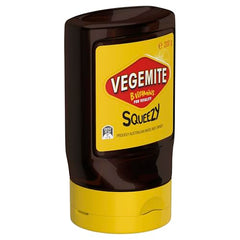 Vegemite Squeezy bottle in lunchbox for easy-spread meals.