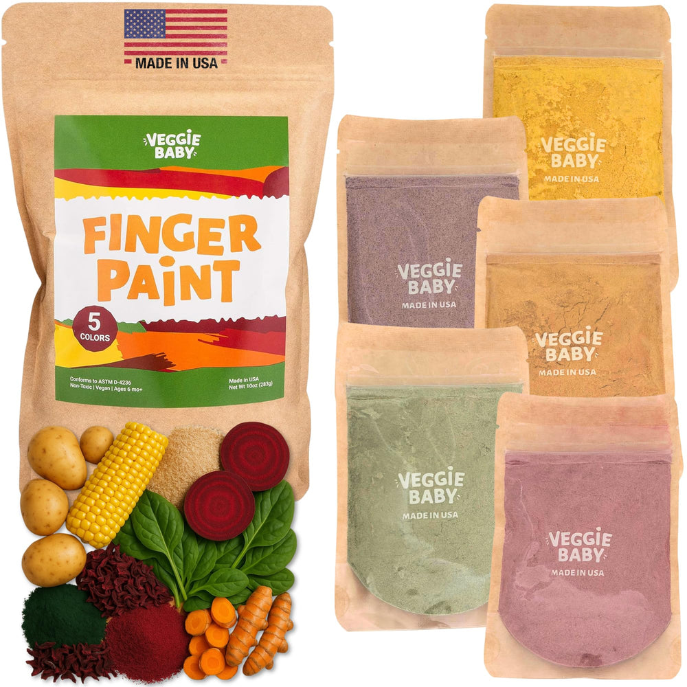 Veggie Baby edible finger paint powder ideal for safe baby art exploration
