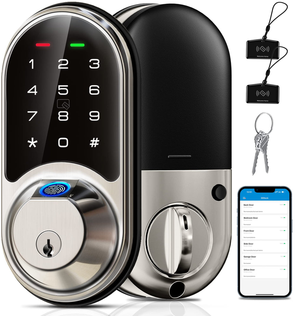 Veise RZ07 fingerprint lock front view showing quick access