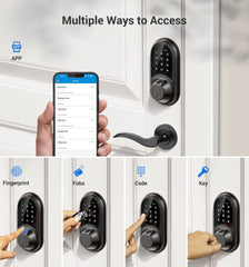 Veise RZ07 touchscreen keypad close-up showing anti-peeping security.