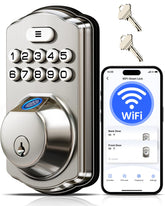 Veise VE012W front door installed showing keyless entry convenience
