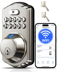 Veise VE012W front door installed showing keyless entry convenience