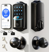 Veise VE027-K built-in wifi smart lock on front door for convenient access