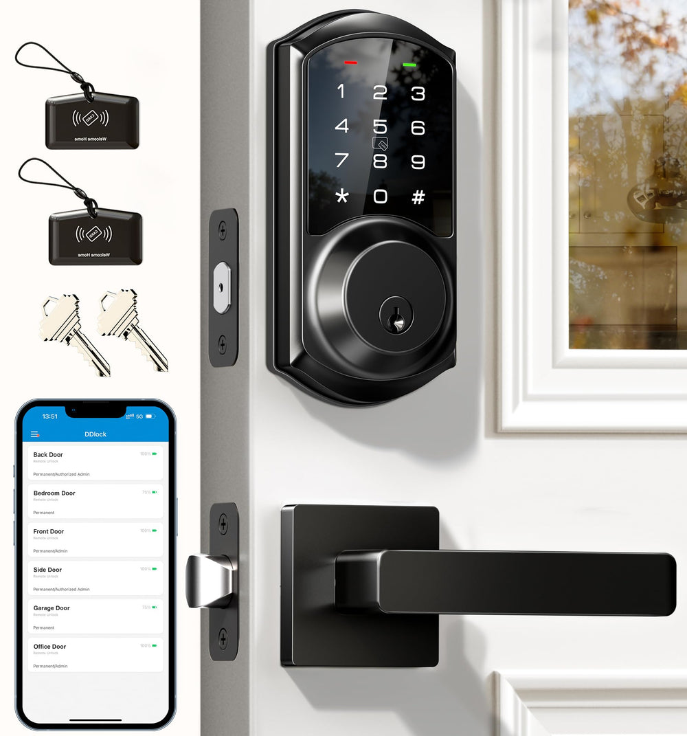 Veise VE06-L smart lock on a front door enabling secure keyless entry