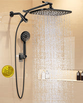 Veken 11.8-inch rainfall shower head provides expansive coverage for a spa-like shower.