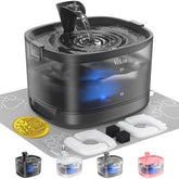 Veken cat water fountain with detachable tank for easy cleaning and setup