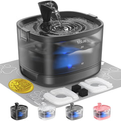 Veken cat water fountain with detachable tank for easy cleaning and setup