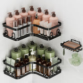Veken corner adhesive shower caddy 3-pack saves space in tight bathrooms.