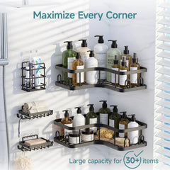 Veken L-shape corner design optimizes small bathroom corner space