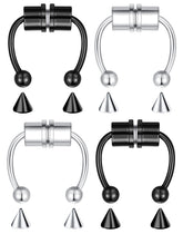 VELCARE magnetic septum nose ring silver closeup for smooth, comfortable wear.