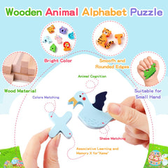 Vellibring interlocking pins enable tool-free assembly of animal letters.