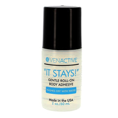 VenActive It Stays roll-on bottle on skin delivering gentle adhesion