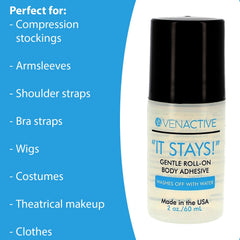 VenActive It Stays on shoulder strap for reliable adhesion
