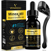 Venanoci 5% Minoxidil Beard Growth Kit bottle promotes fuller beard and density