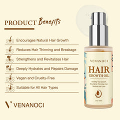 Venanoci packaging box front highlights vegan, sulfate-free hair care.
