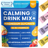Venture Pal Calm Drink Mix tub close-up, highlighting label and vegan, sugar-free formula for daily calm.